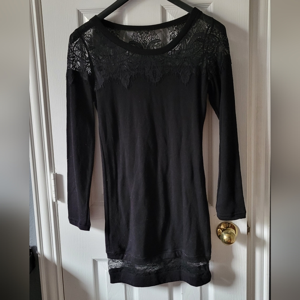 Women's long lace sweater